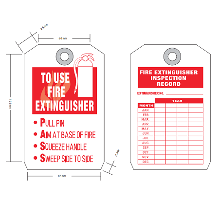 Fire Extinguisher Inspection Record Tags Beian lock